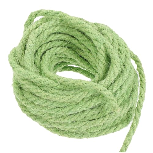 Hohopeti 10m DIY Sisal Seil Für Katzen Naturhanfseil Für Kratzbaum Und Spielzeug Flexibel Langlebig Und Katzenzubehör Und Kletterrahmen Grün von Hohopeti