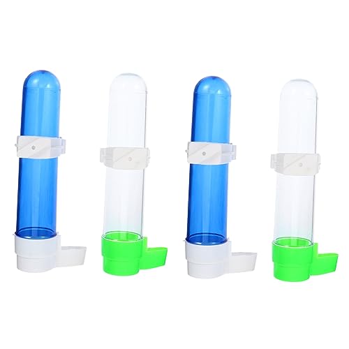 Hohopeti 3 Sets Papageien-futterspender Vogel-wasserbrunnen Stabile Plastik-trinkflasche Für Vögel Einfach Einzurichten 4 Stück X 3 von Hohopeti