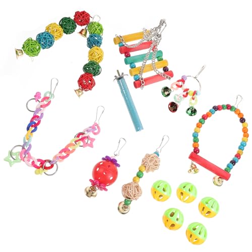 Hohopeti Vogel Zubehör Pack 13 stücke Hängen Papagei Spielzeug Schaukel Sittich Käfig Zubehör Neugier Bindung Hohopeti Vogel Zubehör Pack 13 stücke Hängen Papagei Spielzeug Schaukel Sittich Käfig Zubehör Neugier Bindung von Hohopeti