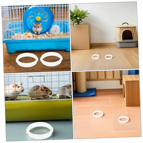 Hohopeti 15 Stück Teiliges DIY Hamsterkäfig Tunnelverbinder Weiß Flexible Kleintier Tunnelringe zur Käfigerweiterung Einfache Reinigung Vielseitige Gestaltung für Hamster und Kleine Nager von Hohopeti