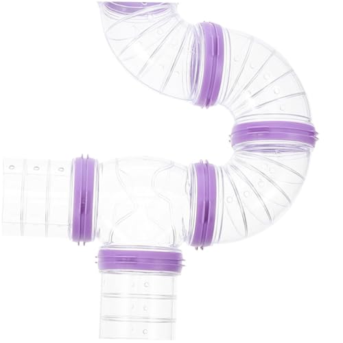Hohopeti 16 Stück Teiliges DIY Hamster Tunnel Transparent Rosa Externer Käfig Flexibel Einfach zu Montieren für Hamster Eichhörnchen Kleine Haustiere Fördert Bewegung und Spaß von Hohopeti