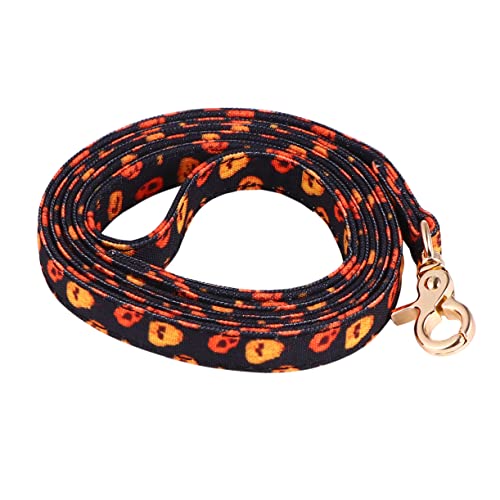 1Pc Laufen Walking Seil Halsband Kürbis Liefert Muster Medium Camping Kleine Outdoor-Hunde Für Täglichen Gebrauch Metall Mit Leinen Doppeltraining Welpen Katzen Traktionsleine von Hohopeti