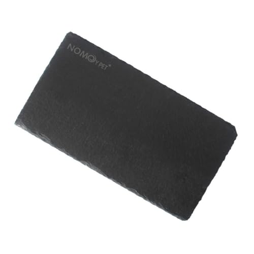 Hohopeti Schildkröten-Futternapf Reptilien-Sonnensteinbrett dekoratives Brett 30 x 15 cm Schwarz von Hohopeti