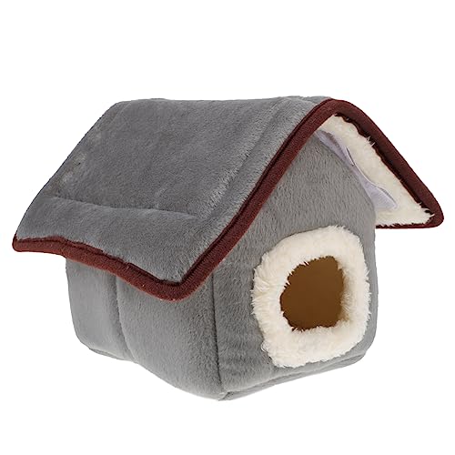 Hohopeti Hamsterhaus Aus Baumwolle Versteck Für Meerschweinchen Weiches Nest Für Hamster Eichhörnchen Mäuse Warm Gemütlich Couch Auto Reisen Grau von Hohopeti