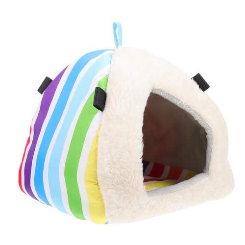 Hohopeti 1pc Meerschweinchen Decke Hamster Nest Warme Schlaf Tasche Für Tier 22x22in Regenbogen von Hohopeti