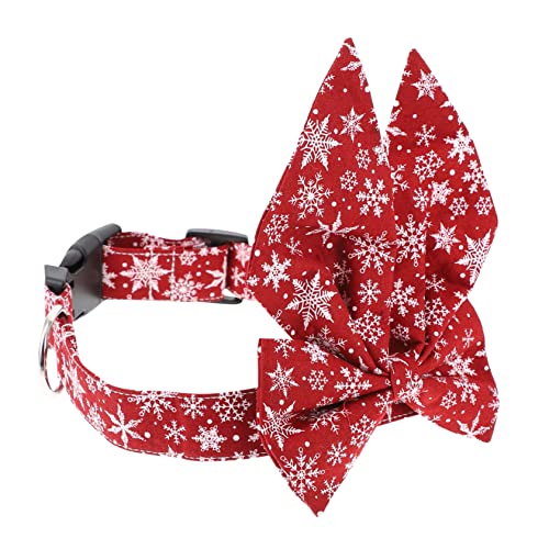 Hohopeti Schicke Schleife Katzenhalsbänder Verstellbares Kätzchenhalsband Schnallendesign Hundehalsband Weihnachten Hundehalsband Komfort von Hohopeti