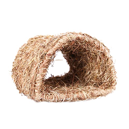 Hohopeti 1Stück Spielplatz Tunnel Handgefertigtes Nest aus Naturmaterialien für Haustiere für Zwergkaninchen und Kleintiere von Hohopeti