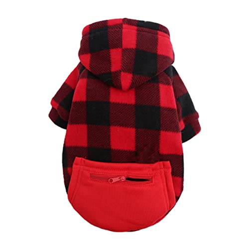 Hohopeti 1 Stück Weihnachts-Hundemantel Haustierkleidung für und mittelgroße Hunde Taschen und Reißverschluss kariert warmes Haustier-Kleidungsstück für den Winter Hohopeti 1 Stück Weihnachts-Hundemantel Haustierkleidung für und mittelgroße Hunde Taschen und Reißverschluss kariert warmes Haustier-Kleidungsstück für den Winter von Hohopeti