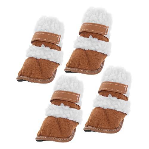 Hohopeti 2 Paar Schneestiefel für Haustiere Pfotenschutz Hundeschuhe Winterschuhe für Hunde Dog Shoes Schneeschuhe für Haustiere Winterstiefel für Haustiere Wintermodelle Haustierschuhe von Hohopeti