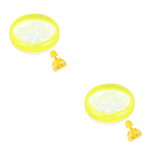 Hohopeti 2 Stück 14 cm Hamster-laufrad Haustierspielzeug Leise Struktur Breite Eignung Für Käfigmontage Und Fußsicherheit von Hohopeti