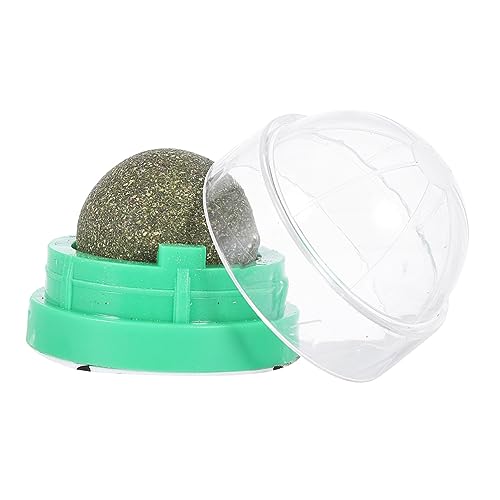 Hohopeti 2 STÜCK Rotierender Katzenminze Ball mit Haftbefestigung Multifunktionales Katzenspielzeug und Snack zur Zahnpflege Verdauungsfördernd Vitaminreich Langlebig und Hygienisch für von Hohopeti