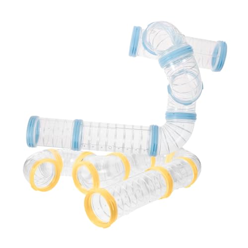 Hohopeti 2 Sätze DIY Hamsterkäfig Tunnel Röhren Stabiles Material Transparente Verbindungstunnel für Kleintierkäfig Fördert Bewegung und Entdeckung Zubehör für Hamsterröhrenset von Hohopeti