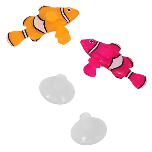 Hohopeti Leuchtendes Aquarium- Aus Silikon 2 Stück Aquarium-fischstatuen Zur Verbesserung Der Unterwasserlandschaft Hohopeti Leuchtendes Aquarium- Aus Silikon 2 Stück Aquarium-fischstatuen Zur Verbesserung Der Unterwasserlandschaft von Hohopeti