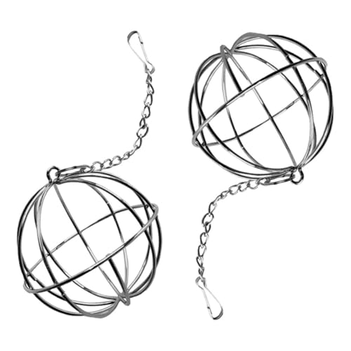Hohopeti 2 Stück Edelstahl Kaninchen Futterball Hängend mit Kette Kleintier Heuraufe für Hasenkäfig Zuhause und Draußen zur Stressreduzierenden Fütterung und Beschäftigung Hohopeti 2 Stück Edelstahl Kaninchen Futterball Hängend mit Kette Kleintier Heuraufe für Hasenkäfig Zuhause und Draußen zur Stressreduzierenden Fütterung und Beschäftigung von Hohopeti
