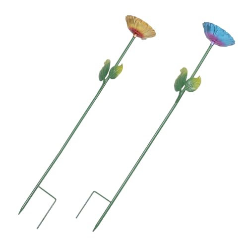 Hohopeti 2 Stück Freistehende Vogeltränke mit Metallpfahl Handbemalte Blumendesigns Wetterfeste Vogelbad Schale für Garten Terrasse und Außenbereich Dekorativer Vogelfutterspender Hohopeti 2 Stück Freistehende Vogeltränke mit Metallpfahl Handbemalte Blumendesigns Wetterfeste Vogelbad Schale für Garten Terrasse und Außenbereich Dekorativer Vogelfutterspender von Hohopeti