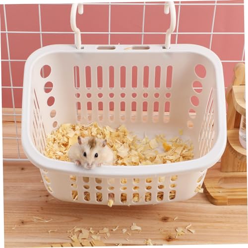 Hohopeti 2 Stück Hamster Hängematte Kunststoff Körbe mit Stabilem Haken Atmungsaktives Nest als Versteck und Schlafplatz für Kleine Nager Wie Chinchilla Ratte und Zwerghamster Einfach zu von Hohopeti