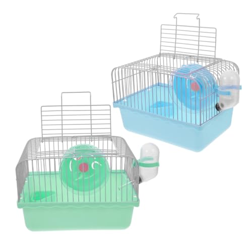 Hohopeti 2 Stück Hamster Reisezwinger mit Trinkflasche und Laufrad Sicherer Kleintierkäfig für Hamster Mäuse und Kleine Haustiere Leichter Tragbarer Transportkäfig für Outdoor und Zuhause Hohopeti 2 Stück Hamster Reisezwinger mit Trinkflasche und Laufrad Sicherer Kleintierkäfig für Hamster Mäuse und Kleine Haustiere Leichter Tragbarer Transportkäfig für Outdoor und Zuhause von Hohopeti