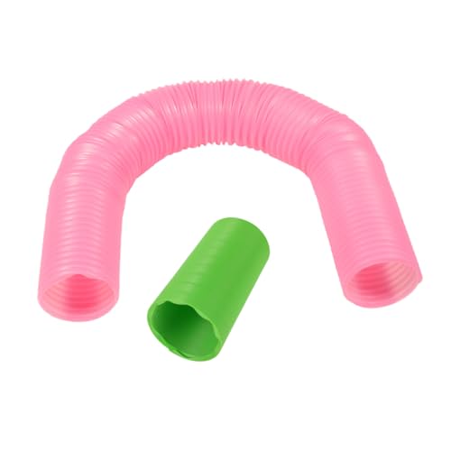 Hohopeti 2 Stück Hamster Tunnel Faltbarer Teleskopischer Kunststoff-Tunnel für Hamster Frettchen Ratten Kleine Haustiere Vielseitig Robust für Training und Beschäftigung von Hohopeti