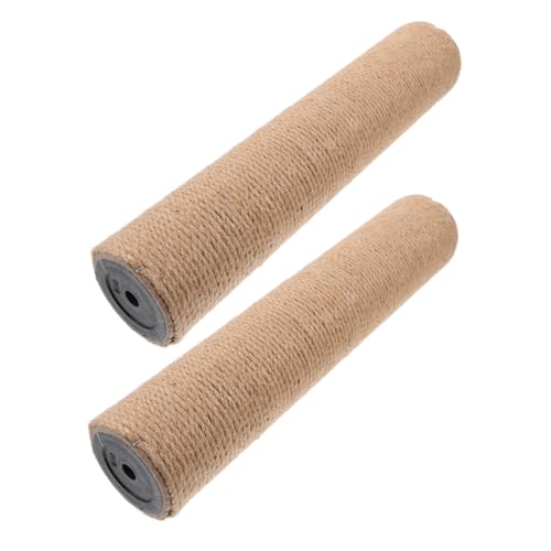 Hohopeti 2 Stück Kratzsäulen Ersatzteile Hochwertige Sisal Kratzpfosten für Katzen DIY Katzenbaum Zubehör für Innenräume Platzsparend und Installieren von Hohopeti
