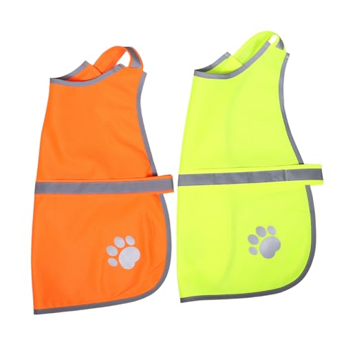 Hohopeti 2 Stück Reflektierende Hundeweste für Kleine Hunde Leuchtende Sicherheitsjacke mit Atmungsaktivem Material Strapazierfähig für Nächtliche Spaziergänge Jagd und Outdoor-aktivitäten von Hohopeti