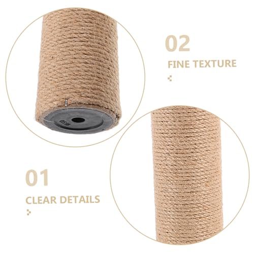 Hohopeti 2 Stück Sisal Kratzpfosten Ersatz Katzen Kratzbaum DIY Kletterpfosten Robust Langlebig Indoor Kratzstange Zubehör für Katzen Spielbaum von Hohopeti