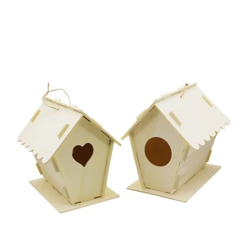Hohopeti 2 Stück Teiliges Hängendes Vogelhaus aus Natürlichem Holz Handgefertigtes Nistplatz Wetterfestes Vogelhäuschen Bausatz für Garten und Terrassendekoration um Vögel Beim und Schlafen Hohopeti 2 Stück Teiliges Hängendes Vogelhaus aus Natürlichem Holz Handgefertigtes Nistplatz Wetterfestes Vogelhäuschen Bausatz für Garten und Terrassendekoration um Vögel Beim und Schlafen von Hohopeti