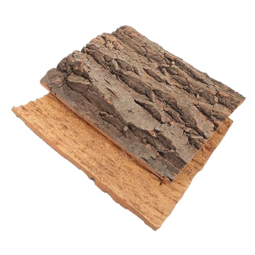 Hohopeti 2 Stück Teiliges Korkrinden Terrarium Flexible Klettermatte aus Weicher Baumrinde Langlebiges Reptilien Habitat mit Schnittbarem Hintergrund für Gecko Chamäleon Schildkröte von Hohopeti