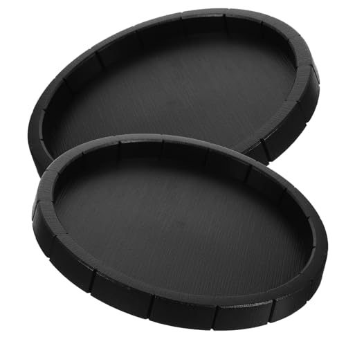 Hohopeti 2 Stück Teiliges Rundes Reptilien Trinkschalen Kratzfeste Futterschale für Terrarientiere Langlebige Futter und Wasserschale für Kleine Haustiere Schwarze Crawler Food Dish von Hohopeti