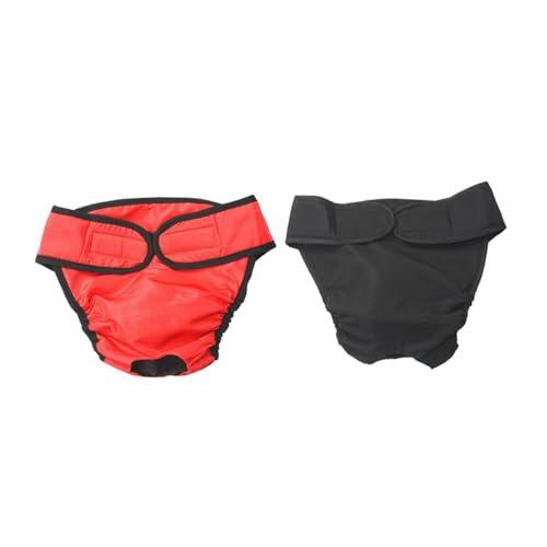 Hohopeti 2 Stück Teiliges Waschbare Hygienehosen für Hündinnen Elastische Physiologische Hundehosen mit Klettband Atmungsaktive Schutzhose für Weibliche Hunde von Hohopeti