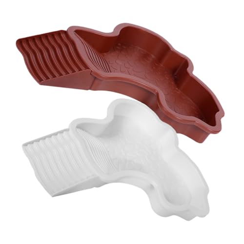 Hohopeti 2 Stücke Schildkrötenbadewanne mit Rutschfester Rampe Multifunktionales Wasser Landbecken mit Kletterrampe Sonnenplattform Futterstation für Babyschildkröten und Kleine Reptilien von Hohopeti