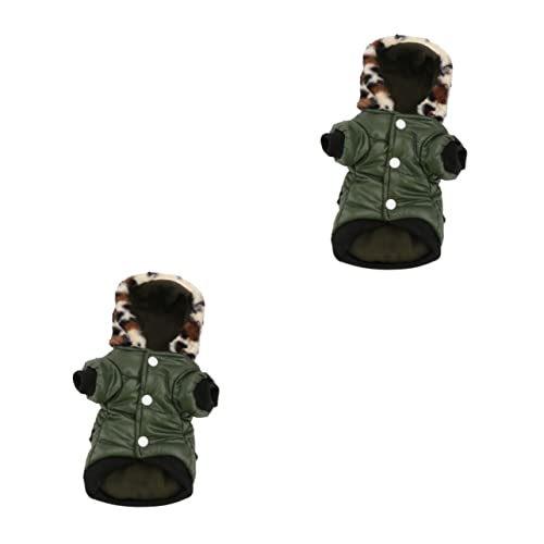 Hohopeti 2 Stücke Hund Wetterfeste Mantel Welpen Fleece Hoodie Kalten Wetter Größe von Hohopeti