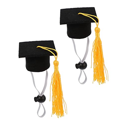 Hohopeti Einzigartiges Hundehut-Set zum Schulabschluss 2-teilig mit elastischen Bändern für Haustier-Foto-Events und Party-Zubehör Hohopeti Einzigartiges Hundehut-Set zum Schulabschluss 2-teilig mit elastischen Bändern für Haustier-Foto-Events und Party-Zubehör von Hohopeti