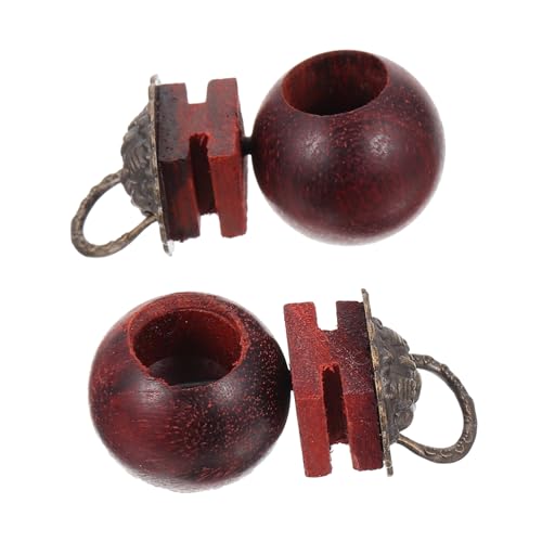 Hohopeti 2St Heuschrecke Futternapf Futterbehälter Zubehör für Grillenkäfige Retro-Käfig-Dekor kleine Tierkäfigschale reptichip Essen Futtertrog aus Holz Cricketkäfig Holzverzierung hölzern von Hohopeti