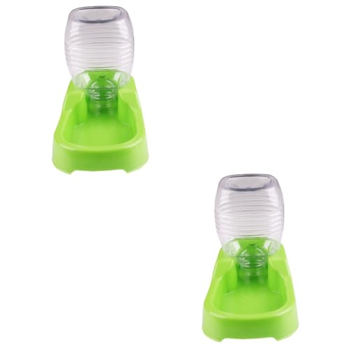 Hohopeti 2stücke Pet Wasserspender Für Hunde Und rutschfeste Trinkschüssel Kreativer Futterautomaten Für Zuhause Und Unterwegs Grün von Hohopeti
