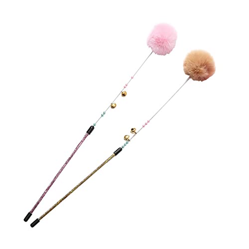 Hohopeti 2Stücke Teiliges Katzenspielzeug Interaktiver Katzen Teaser mit Plüschball und Ringglocke Rutsch für Spielerische Aktivitäten zu Hause Hohopeti 2Stücke Teiliges Katzenspielzeug Interaktiver Katzen Teaser mit Plüschball und Ringglocke Rutsch für Spielerische Aktivitäten zu Hause von Hohopeti