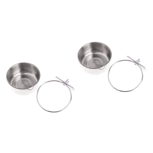 Hohopeti 2 Stücke Papagei Feeder Vogel Lebensmittel Lagerung Box Fütterung Tür Pet Schüssel Wasser Becken Für Vögel Käfig Zubehör von Hohopeti