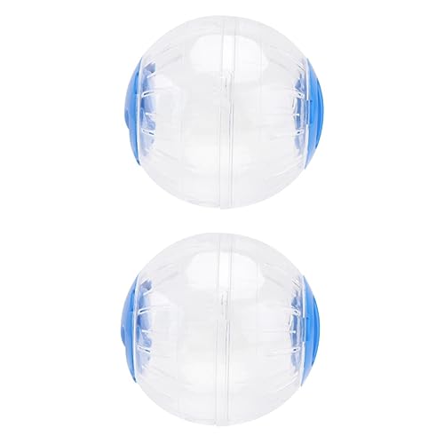 Hohopeti 2stücke Transparenter Hamster-laufball Aus Kunststoff Mini-Spielzeug Für Kleine Haustiere Blau Interaktives Fitnessspielzeug Für Hamster Zwerghamster Und Andere Kleintiere von Hohopeti