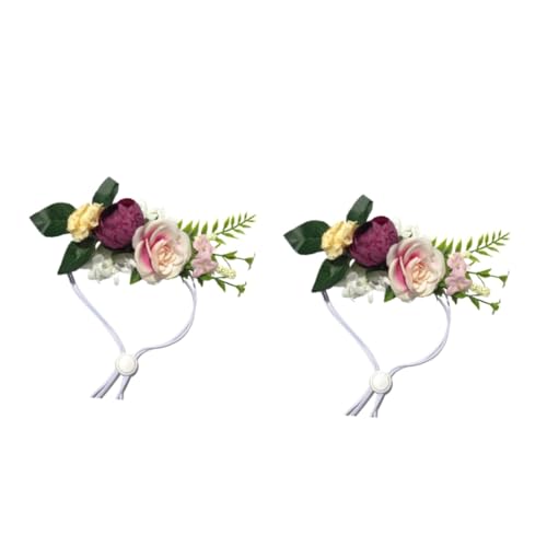 Hohopeti 2 Stück Blumenblätter-Stirnband Für Hunde Und Haustier-Kopfbedeckung Hundekranz- Einzigartiges Hunde-Outfit Für Haustier-Hochzeiten Und Partys von Hohopeti