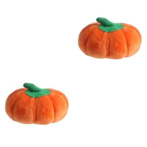 Hohopeti 2 Stücke Sound Spielzeug Für Hunde Training Plüsch Hundespielzeug Quietschende Sound Orange Kürbis Design von Hohopeti