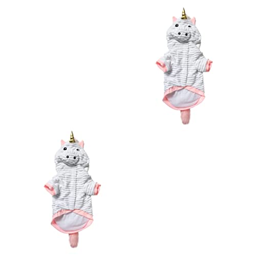 Hohopeti 2st Partykleidung Für Haustiere Halloween-haustierkostü Halloween-hundekleidung Hunde-Pyjama Hund Einhorn Kostü Halloween-welpen-Outfits Haustier-partykostü Welpen-Pyjama von Hohopeti