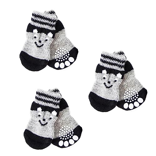 Hohopeti Hundesocken Haustierschuhe Warme Schuhe 3 Paar Grau/schwarz Bär Größe S Modisch Und Bequem Für Haustiere Hohopeti Hundesocken Haustierschuhe Warme Schuhe 3 Paar Grau/schwarz Bär Größe S Modisch Und Bequem Für Haustiere von Hohopeti