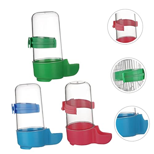 Hohopeti 3er Set Papageien änke Wasserspender Für Vogelkäfige Automatischer Wasserspender Flasche Und Ideal Für Papageien Und Andere Vögel Vogelkäfig Zubehör von Hohopeti