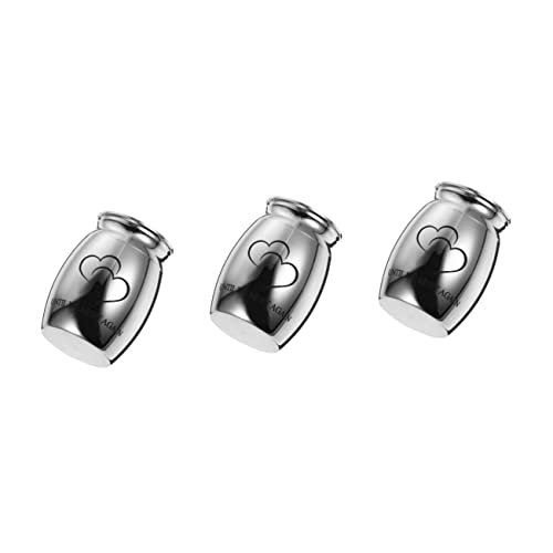 Hohopeti 3-teilige Box Zur Aufbewahrung Von Haustierasche Mini-urne Für Hunde Haustier-einäscherungsurne Edelstahl-aschebox Für Haustiere 4 L Elegantes Gedenkgeschenk von Hohopeti
