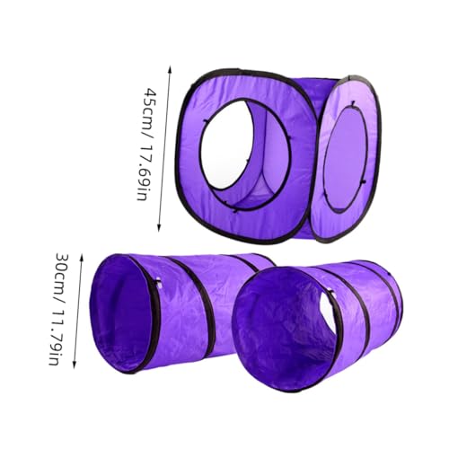 Hohopeti 3 Stück Faltbarer Katzentunnel Set mit Doppelläufigen Kanälen und Quadratischem Spieltunnel Geräuschaktiv Reißfestes Polyester für Katzen und Kätzchen zur Beschäftigung und Hohopeti 3 Stück Faltbarer Katzentunnel Set mit Doppelläufigen Kanälen und Quadratischem Spieltunnel Geräuschaktiv Reißfestes Polyester für Katzen und Kätzchen zur Beschäftigung und von Hohopeti