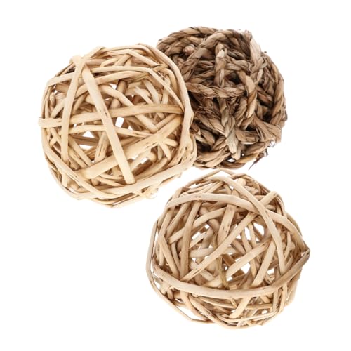 Hohopeti 3 Stück Kaninchen-grasbälle: Kauball-Spielzeug Für Kleintiere, Kaninchen, Seegras-aktivitätsspielzeug Für Die Zähne Von Haustieren, Zahnen, Meerschweinchen, Hamstern, Häschen, Hohopeti 3 Stück Kaninchen-grasbälle: Kauball-Spielzeug Für Kleintiere, Kaninchen, Seegras-aktivitätsspielzeug Für Die Zähne Von Haustieren, Zahnen, Meerschweinchen, Hamstern, Häschen, von Hohopeti