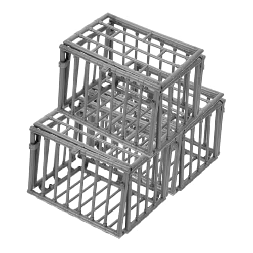 Hohopeti Spielzeug Käfig Modell 3 stücke Miniatur Tier Stift Modell Mini Zubehör von Hohopeti