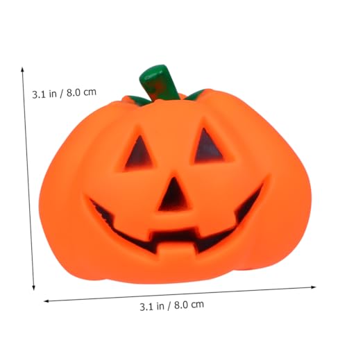 Hohopeti 3 Stück Teiliges Halloween Pet Sound Kürbisförmiger Hundeball für Kauen und Langlebiges Sicheres Kunststoff Interaktives Haustiertraining Zufällige Farben von Hohopeti