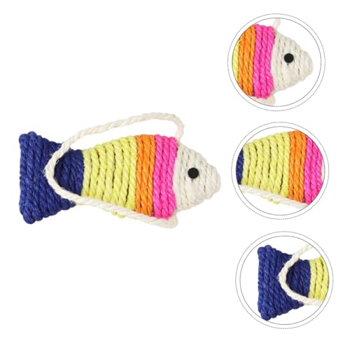 Hohopeti 3 Stück Teiliges Katzen Kratzbrett Fischform aus Langlebigem Sisal Kratzmatte für Kätzchen Fördert Gesunde Kratzgewohnheiten und Spielspaß Katzenspielzeug gegen Zufällige Farbe von Hohopeti