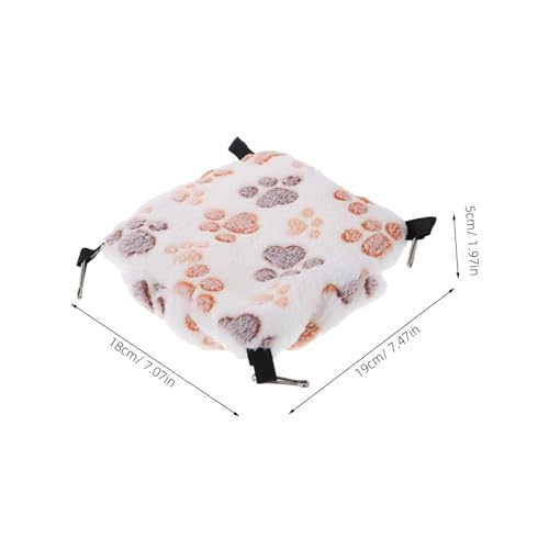 Hohopeti 3 Stück Teiliges Kleintier Doppellagig aus Weichem Plüsch mit Extra Wärmeschutz Kuschelbett für Hamster Zuckergleiter Eichhörnchen Warmes Nest von Hohopeti