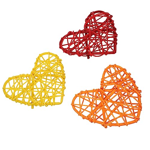 Hohopeti 3 Stück Teiliges Papagei Knabber aus Bunten Rattan Herzen Kaustimulation für Nymphensittiche Wellensittiche und Kleine Vögel Fördert Schnabelpflege und Zufällige Zufällige Farbe Hohopeti 3 Stück Teiliges Papagei Knabber aus Bunten Rattan Herzen Kaustimulation für Nymphensittiche Wellensittiche und Kleine Vögel Fördert Schnabelpflege und Zufällige Zufällige Farbe von Hohopeti